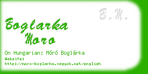 boglarka moro business card